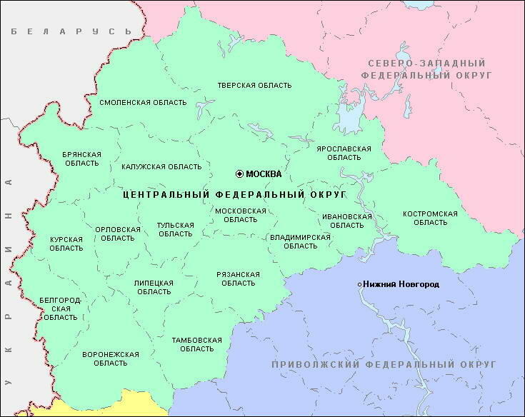 Географическая карта областей